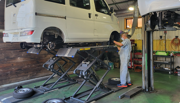 自社工場完備で整備