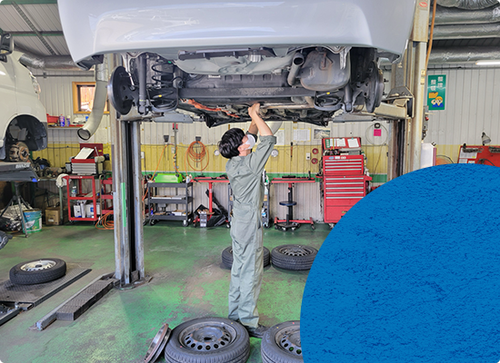 自社の民間車検工場で整備しているから安心！